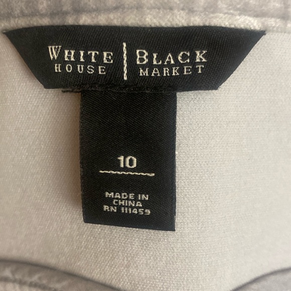 White House Black Market Silver Gray Velvet Jacket - Picture 5 of 5